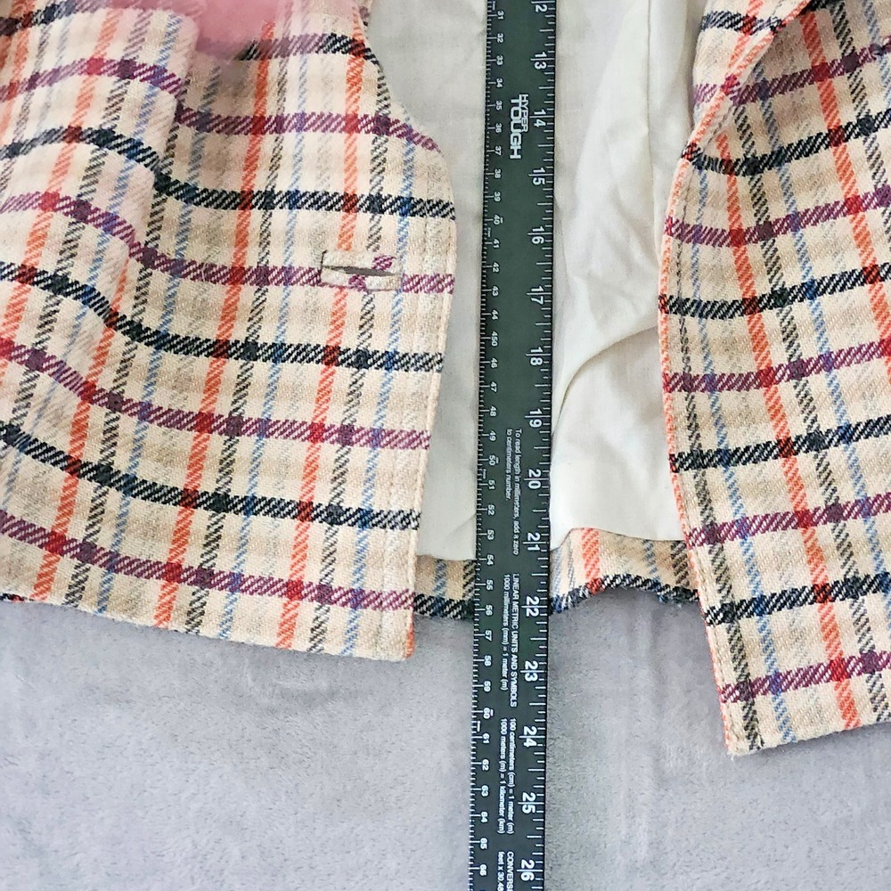 $500‎ Marc Jacobs Classic Plaid Wool Coat Preppy Vintage Size Small READ - Picture 12 of 13